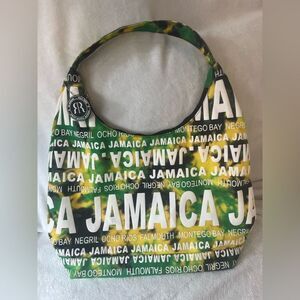 Large Green and Yellow Jamaica Shoulder Bag purse